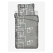Jerry Fabrics Bavlnené obliečky Kocky sivá, 140 x 200 cm, 70 x 90 cm