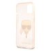 Silikónové puzdro Karl Lagerfeld na Apple iPhone 13 KLHCP13MKHTUGLGO Full Glitter Karl Head zlat
