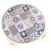 BELLATEX Sedák DITA 79/408 – okrúhly, hladký, priem. 40 cm, patchwork love