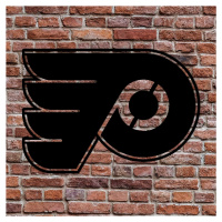 Drevené logo NHL - Philadelphia Flyers, Čierna