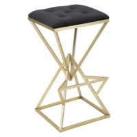 Barová židle Piramid černo-zlatá