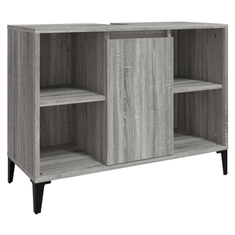 vidaXL Umývadlová skrinka sivý dub sonoma 80x33x60 cm kompozitné drevo