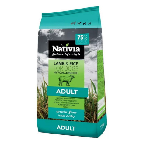 NATIVIA Dog Adult Lamb & Rice granule pre psov s citlivým zažívaním 1 ks, Hmotnosť balenia (g): 