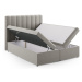 Sivá boxspring posteľ s úložným priestorom 160x200 cm Gina – Milo Casa