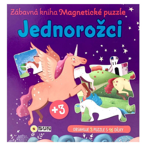 Sun Zábavná magnetická kniha Čti a skládej Jednorožci CZ verzia
