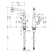 Hansgrohe Metris M71, kuchynská páková batéria 320 1jet, inštalácia pred okno, chrómová, HAN-148