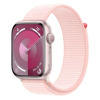 APPLE WATCH SERIES 9 GPS 45MM PINK ALUMINIUM CASE WITH LIGHT PINK SPORT LOOP, MR9J3QC/A