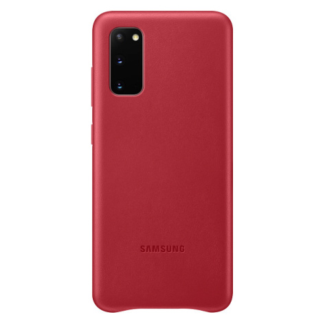 Kožené puzdro Samsung na Samsung Galaxy S20+ G985 EF-VG985LR Leather Cover červené