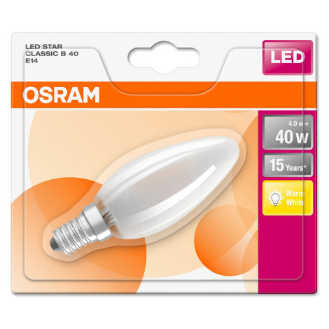 OSRAM sviečková LED E14 B35 4W 2.700K matná