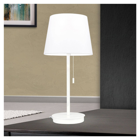 Stolná lampa Ludwig s USB portom biela