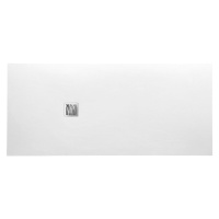 MITIA sprchová vanička z litého mramoru, obdélník 200x90x3 cm, bílá PMB20090