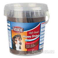 Pochúťka dog HAPPY stripes hovädzie pásky (trixie) - 500g