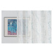 Krémovo-tyrkysovomodrá záclona 140x260 cm Mizar - Mendola Fabrics