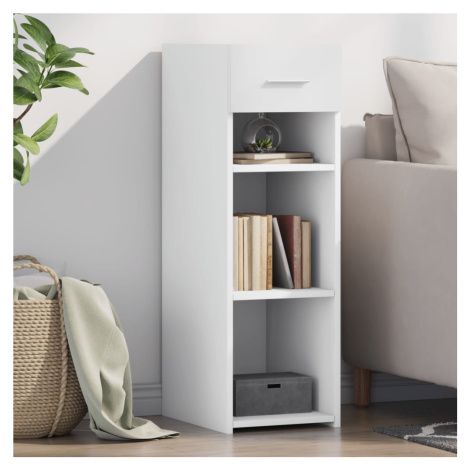 vidaXL Komoda biela 30x42,5x93 cm kompozitné drevo