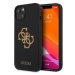 Kryt Guess GUHCP13SLS4GGBK iPhone 13 mini 5,4" black hard case Silicone 4G Logo (GUHCP13SLS4GGBK