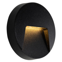 Vonkajšie nástenné svietidlo čierne okrúhle vrátane LED IP65 - Priem