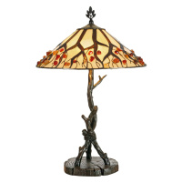 Stolná lampa Jordis v štýle Tiffany