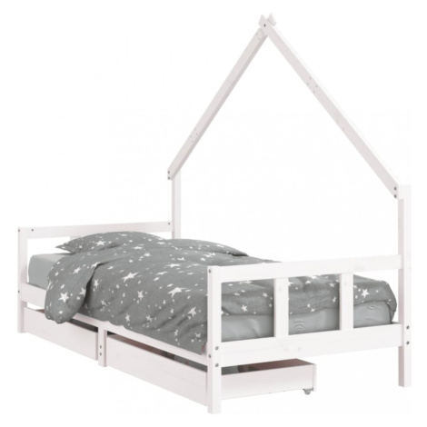 Detská domčeková posteľ so šuplíkmi Dekorhome 90 x 190 cm,Detská domčeková posteľ so šuplíkmi De vidaXL