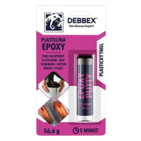 DEBBEX EPOXY PLASTELÍNA - Lepiaca a tesniaca epoxidová hmota svetlá čierna 56,6 g