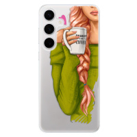 Odolné silikónové puzdro iSaprio - My Coffe and Redhead Girl - Samsung Galaxy S24+