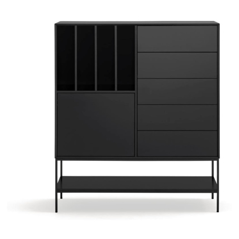 Čierna skrinka 120x140x45 cm Platt – Teulat