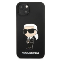 Karl Lagerfeld Liquid Silicone Ikonik NFT kryt iPhone 13 čierny