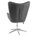 LuxD 21760 Dizajnová otočná stolička Joe - sivý zamat