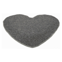 Koberec color shaggy srdce 120 cm - svetlo šedá