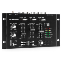 Auna Pro TMX-2211, MKII, DJ-Mixer, 3/2 kanálový, crossfader, talkover, montáž na rack, čierny
