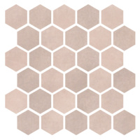 Mozaika Cir Materia Prima pink velvet hexagon 27x27 cm lesk 1069917