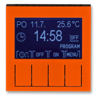 Hodiny spínacie progr. - jednotka ovl. oranžová/cierna dymová Levit (ABB)