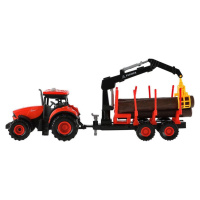 Teddies Traktor Zetor s vlekom s nakladacím ramenom plast 36 cm