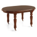 Estila Rustikálny oválny rozkladací jedálenský stôl M-VINTAGE z masívneho mahagónového dreva s v