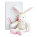 Doudou Plyšová hračka ružový zajačik - hviezda 25 cm