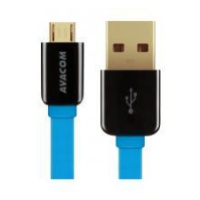 Avacom USB kabel (2.0), USB A samec - microUSB samec, 1.2m, modrý