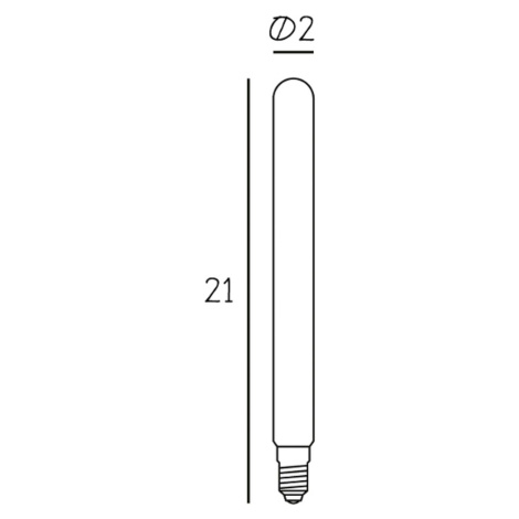 LED žiarovka Tube 210, matná E14 4,5 W 2 700 K stmievateľná