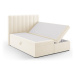 Béžová boxspring posteľ s úložným priestorom 160x200 cm Gina – Milo Casa