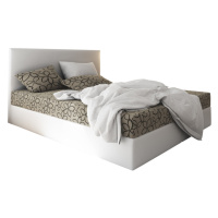 Expedo Čalúnená posteľ boxspring ELONA, 160x200, flowers 48/sioux biela