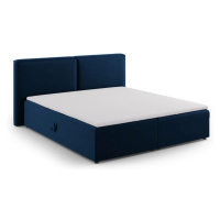 Tmavomodrá boxspring posteľ s úložným priestorom 160x200 cm Arendal – Cosmopolitan Design