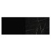 Šatníková skriňa 120 so zrkadlom roxy - čierna/mramor čierny