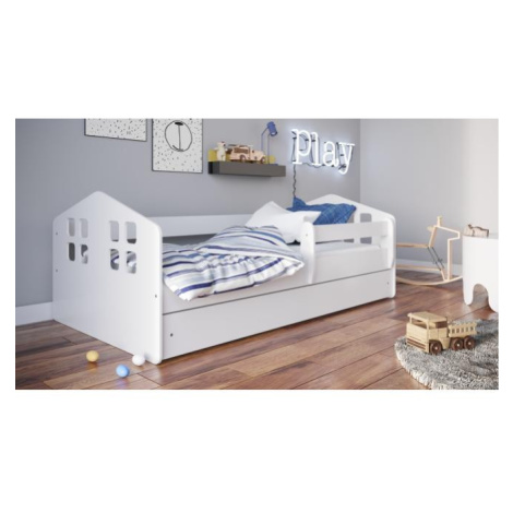 Biela detská posteľ - Kacper 160x80 cm