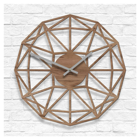 Polygonálne drevené hodiny na stenu, Dub tabakový