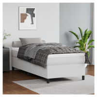 vidaXL Rám na boxspring posteľ, biely 90x190 cm, umelá koža