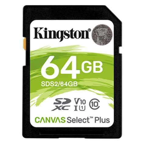 KINGSTON 64GB SDXC CANVAS SELECT PLUS U1 V10 CL10 100MB/S, SDS2/64GB