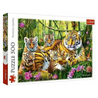Trefl puzzle 500 Tigria rodinka