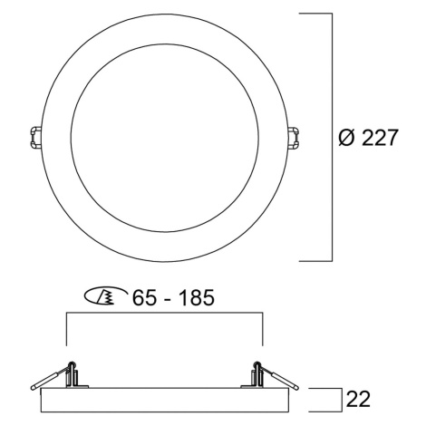 Sylvania Start LED downlight 5in1 Ø 21,7 cm 18 W