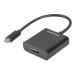 LANBERG USB-C(M) 3.1 na HDMI(F) adaptér kábel 15CM (Displayport ALT MODE) čierny