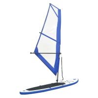 vidaXL Nafukovací Stand up paddleboard s plachtou, modro biely