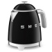 Smeg KLF05BLEU mini rýchlovarná kanvica, 0, 8 l / 3 šálky, 1400 W, štýl 50. rokov, čierna