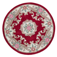Ručně všívaný kusový koberec Lotus premium Red kruh - 120x120 (průměr) kruh cm Flair Rugs koberc